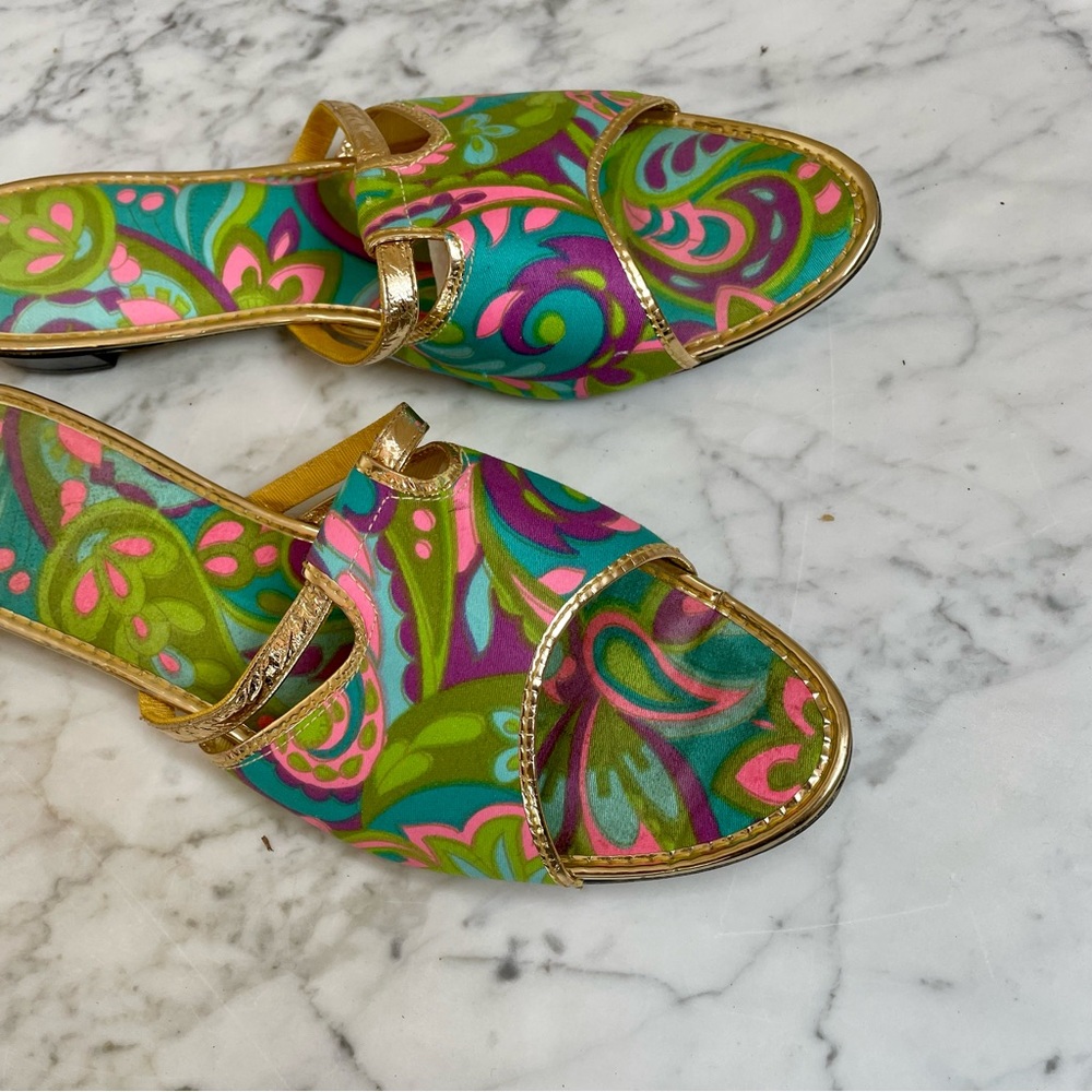 SOLD :: Vintage 60s Sandal Slides - Picture 5 of 10